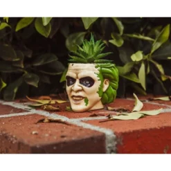 Silver Buffalo Beetlejuice Head 3-Inch Ceramic Mini Planter With Artificial Succulent -Greenery Decor Store GUEST 0b2168a6 74db 4509 a3df f32fa0f76b8c