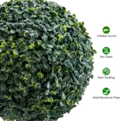 1pc Topiary Trees Artificial Outdoor, 35"/45" Milan Grass Ball Topiary Trees, Fake Greenery Tree With Planter Pot For Home, Office, Porch Decor -Greenery Decor Store GUEST 0cf42b6c a5e3 4c4c bc2f 3cd3d72a6692