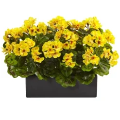 Nearly Natural Geranium Artificial Plant In Rectangular Planter, UV Resistant (Indoor/Outdoor), Red -Greenery Decor Store GUEST 1b385c66 72fa 45e8 b361 7ff808acabc4