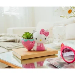 Silver Buffalo Sanrio Hello Kitty Strawberry 5-Inch Planter With Artificial Succulent -Greenery Decor Store GUEST 21c5a715 b5e2 42f2 bf3d 336751af8e3f