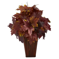 Nearly Natural 19-in Autumn Maple Leaf Artificial Plant In Decorative Planter 11 Nearly Natural 19-in Autumn Maple Leaf Artificial Plant In Decorative Planter -Greenery Decor Store GUEST 29b78e86 f8a3 4d99 9313 9621cd0f178f