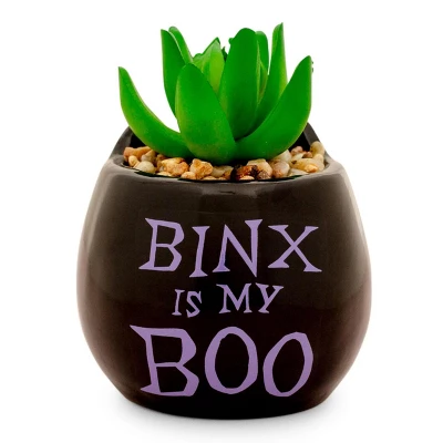 Silver Buffalo Disney Hocus Pocus "Binx Is My Boo" Ceramic Planter With Artificial Succulent 3 Silver Buffalo Disney Hocus Pocus "Binx Is My Boo" Ceramic Planter With Artificial Succulent