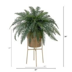 Nearly Natural 34-in Artificial River Fern Plant In Metal Planter With Stand DIY KIT 7 Nearly Natural 34-in Artificial River Fern Plant In Metal Planter With Stand DIY KIT -Greenery Decor Store GUEST 3a075c82 a41e 4f39 9ba0 5242cb851de4
