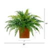 Nearly Natural 22-in Artificial Fern Plant In Decorative Planter