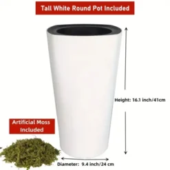 5ft Artificial Palm Tree In White Planter Faux Tropical Plant For Indoor Outdoor Office House Decor With 2 Trunks -Greenery Decor Store GUEST 3f2e6d73 040c 454a b828 c43b6a54fe53