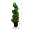 Nearly Natural 3-ft UV Resistant Boxwood Spiral Topiary Artificial Tree In Decorative Planter (Indoor/Outdoor) -Greenery Decor Store GUEST 416a18ed 4b17 49d8 856a b9fe1d060b29