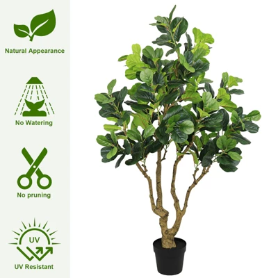 KWPZQEB 7FT H Artificial Banyan Tree, Large Faux Greenery With Natural Look Leaves, Tall Lush Faux Tree With Black Nursery Planter For Indoor, Outdoor 8 KWPZQEB 7FT H Artificial Banyan Tree, Large Faux Greenery With Natural Look Leaves, Tall Lush Faux Tree With Black Nursery Planter For Indoor, Outdoor - Image 6