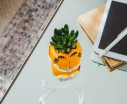 Silver Buffalo Garfield 4-Inch Ceramic Mini Planter With Artificial Succulent -Greenery Decor Store GUEST 4f351e73 5878 4648 95a7 4323e9d77fc2