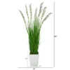 Nearly Natural 64-in Wheat Grass Artificial Plant In White Metal Planter -Greenery Decor Store GUEST 547f1a71 b37f 42fe b3a0 819381cab4f1