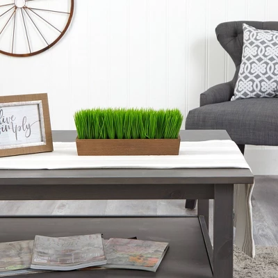 Nearly Natural 12-in Grass Artificial Plant In Decorative Planter 5 Nearly Natural 12-in Grass Artificial Plant In Decorative Planter - Image 3