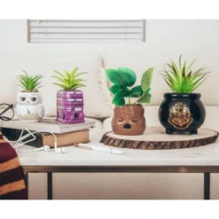 Silver Buffalo Harry Potter Knight Bus 3-Inch Ceramic Mini Planter With Artificial Succulent -Greenery Decor Store GUEST 72f41217 5362 4692 b63a 2cad545fcdc5