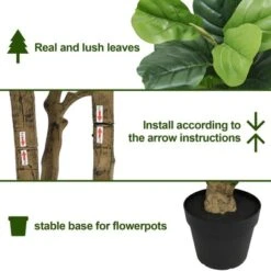 KWPZQEB 7FT H Artificial Banyan Tree, Large Faux Greenery With Natural Look Leaves, Tall Lush Faux Tree With Black Nursery Planter For Indoor, Outdoor 17 KWPZQEB 7FT H Artificial Banyan Tree, Large Faux Greenery With Natural Look Leaves, Tall Lush Faux Tree With Black Nursery Planter For Indoor, Outdoor -Greenery Decor Store GUEST 74df1e96 0b28 43dd 8d15 d97da1a72a26