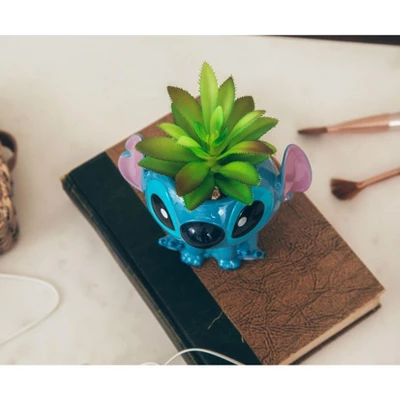 Silver Buffalo Disney Lilo & Stitch Full Body 5-Inch Ceramic Planter With Artificial Succulent 6 Silver Buffalo Disney Lilo & Stitch Full Body 5-Inch Ceramic Planter With Artificial Succulent - Image 4