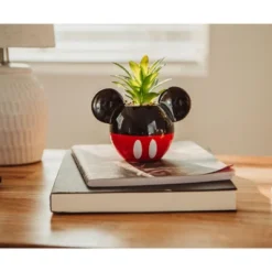 Silver Buffalo Disney Mickey Mouse 3-Inch Ceramic Mini Planter With Artificial Succulent -Greenery Decor Store GUEST 8145dbd3 c37e 40e6 81a2 a853688cbe81