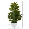 Nearly Natural 22-in Zamioculcas Artificial Plant In White Planter -Greenery Decor Store GUEST 82d4cd84 ba02 4516 8cb6 736e4cd24bb0