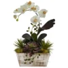 Nearly Natural Orchid & Succulent Garden With White Wash Planter -Greenery Decor Store GUEST 85c40604 e6e4 4481 9a15 24662a69086e