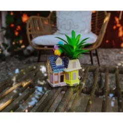 Silver Buffalo Disney And Pixar Up House 5-Inch Ceramic Mini Planter With Artificial Succulent -Greenery Decor Store GUEST 869a3220 c274 4aa1 b22d 333f73538dc4