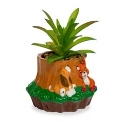 Silver Buffalo Disney The Fox And The Hound 3.25-Inch Mini Planter With Artificial Succulent