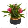 Nearly Natural 11-in Bromeliad Artificial Plant In Stoneware Planter, Purple -Greenery Decor Store GUEST 9520ce9b 727f 4a01 a61e 69422654045b