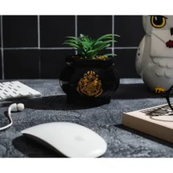 Silver Buffalo Harry Potter Hogwarts Cauldron Ceramic Mini Planter With Artificial Succulent -Greenery Decor Store GUEST 9ce0bc96 7ab1 4714 9e94 ff51a1c6ccbc