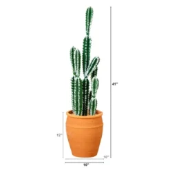 Nearly Natural 41-in Artificial Cactus In Terracotta Planter -Greenery Decor Store GUEST 9e9c298e fa22 436e 8b75 7cc951574e3a