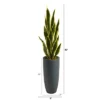 Nearly Natural 3.5-ft Artificial Sansevieria Snake Plant In Gray Planter -Greenery Decor Store GUEST aa65b601 1939 4097 bc47 582925679d57