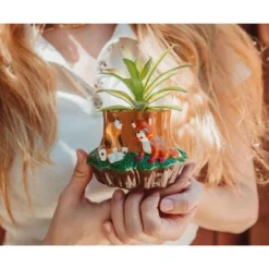 Silver Buffalo Disney The Fox And The Hound 3.25-Inch Mini Planter With Artificial Succulent -Greenery Decor Store GUEST ada37434 21e8 4a58 a279 063bbf94c82d