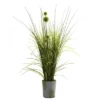 Nearly Natural Grass & Dandelion With Cement Planter -Greenery Decor Store GUEST ae85d1fa 975a 4d78 af8a 791377e4466c