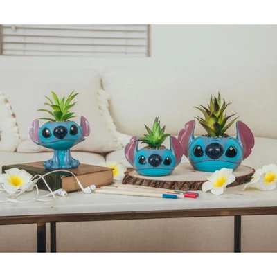 Silver Buffalo Disney Lilo & Stitch Full Body 5-Inch Ceramic Planter With Artificial Succulent 7 Silver Buffalo Disney Lilo & Stitch Full Body 5-Inch Ceramic Planter With Artificial Succulent - Image 5