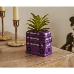 Silver Buffalo Harry Potter Knight Bus 3-Inch Ceramic Mini Planter With Artificial Succulent -Greenery Decor Store GUEST b12655f6 524d 454c a3ac ab387e5a56a2