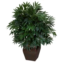 Nearly Natural Double Bamboo Palm With Decorative Planter Artificial Plant 7 Nearly Natural Double Bamboo Palm With Decorative Planter Artificial Plant -Greenery Decor Store GUEST b4987597 6f4b 43c0 ac98 8f2e720aec24
