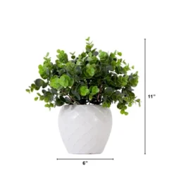 Nearly Natural 11-in Artificial Boxwood Plant With Decorative Planter -Greenery Decor Store GUEST b4f9dbd5 e5f0 4c43 8f49 70c17f47bdb7