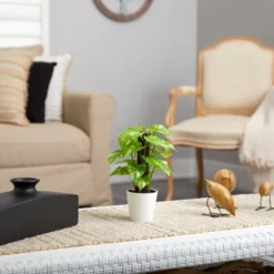 Nearly Natural 9-in Pothos Artificial Plant In White Planter (Real Touch) -Greenery Decor Store GUEST b9a4419b 88ae 465d 8c34 3486da5f595d