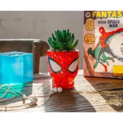 Silver Buffalo Marvel Comics Spider-Man 3-Inch Ceramic Mini Planter With Artificial Succulent -Greenery Decor Store GUEST b9f232d1 0e95 4190 9d40 e20a89a3432e