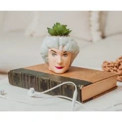 Silver Buffalo The Golden Girls Dorothy 3-Inch Ceramic Mini Planter With Artificial Succulent -Greenery Decor Store GUEST bc453a0d a530 4dfb 83c3 242d0fdb6455