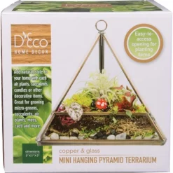 D'Eco Hanging Glass Triangle Plant Terrarium- Copper Geometric Planter Terrarium - Home, Garden & Office Decor- Gift For Plant Lovers -Greenery Decor Store GUEST c1a9a699 8aff 4a76 8260 1db688ea7916