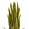 42" X 12" Artificial Sansevieria Plant In Slate Planter Gray - Nearly Natural