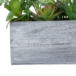 Northlight 12" Mixed Succulent Artificial Plants In Wooden Planter - Green/Gray -Greenery Decor Store GUEST c55d49bb f948 45c3 927a d8576f9e4780