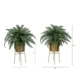 Nearly Natural 34-in Artificial River Fern Plant In Metal Planter With Stand DIY KIT (Set Of 2) -Greenery Decor Store GUEST c73a737e 5a5a 48ce 8983 f6661c1e2fe3
