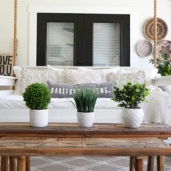 Nearly Natural 9-in Artificial Grass Plant With Decorative Planter -Greenery Decor Store GUEST ce813e10 e9f3 4c4c a01d 35485d33105b