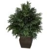 Nearly Natural 43-in Triple Bamboo Palm W/Decorative Planter Silk Plant