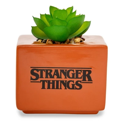 Silver Buffalo Stranger Things Missing Barb 3.75-Inch Ceramic Mini Planter With Artificial Succulent 3 Silver Buffalo Stranger Things Missing Barb 3.75-Inch Ceramic Mini Planter With Artificial Succulent