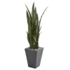 Nearly Natural 57-in Sansevieria Artificial Plant In Slate Planter