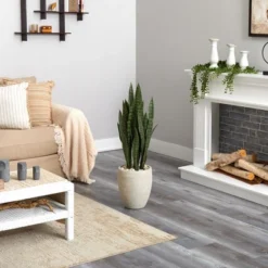 Nearly Natural 40-in Artificial Sansevieria Snake Plant In Sand Colored Planter -Greenery Decor Store GUEST e9ea2045 2118 4cca bac0 23b6c0c0497f