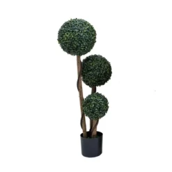 1pc Topiary Trees Artificial Outdoor, 35"/45" Milan Grass Ball Topiary Trees, Fake Greenery Tree With Planter Pot For Home, Office, Porch Decor -Greenery Decor Store GUEST ea3a4156 6b59 45d7 b2c1 78b58d0391e0