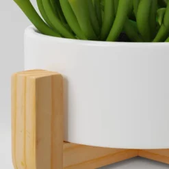 Artificial Succulent Wood Planter - Threshold™: Faux Greenery, Indoor Stoneware Pot Decor -Greenery Decor Store GUEST f2ab2a39 653f 4773 8034 a86f3abd6027