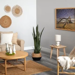 Nearly Natural 46-in Sansevieria Artificial Plant In Boho Chic Handmade Cotton & Jute White Woven Planter -Greenery Decor Store GUEST f34ffa6f 1475 4d51 9db8 85087846e989