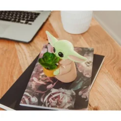 Silver Buffalo Star Wars: The Mandalorian Grogu Ceramic 4 Inch Mini Planter With Artificial Succulent -Greenery Decor Store GUEST f8abe744 c338 4f93 a46e 1b947fe90700