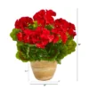 Nearly Natural 11-in Geranium Artificial Plant In Ceramic Planter UV Resistant (Indoor/Outdoor), Red 2 Nearly Natural 11-in Geranium Artificial Plant In Ceramic Planter UV Resistant (Indoor/Outdoor), Red -Greenery Decor Store GUEST fab12602 de01 445b b0db f75ff0fe2026