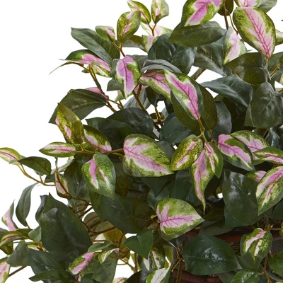 22" X 20" Artificial Hoya Plant In Decorative Planter Purple - Nearly Natural 3 22" X 20" Artificial Hoya Plant In Decorative Planter Purple - Nearly Natural